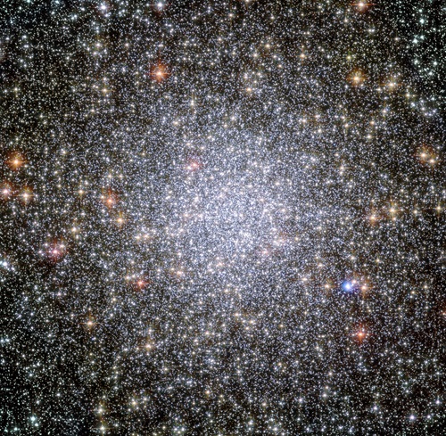 The dense ball of stars that makes up globular cluster 47 Tucanae.
