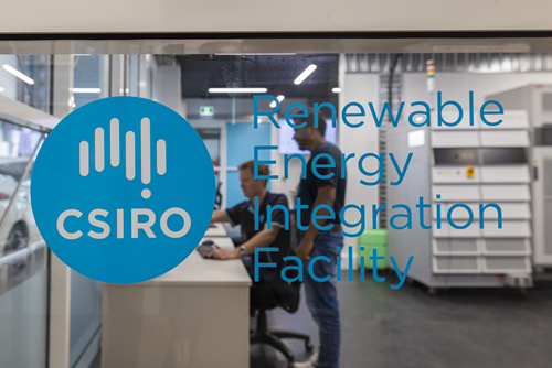 View of CSIRO staff at work in the Renewable Energy Integration Facility
