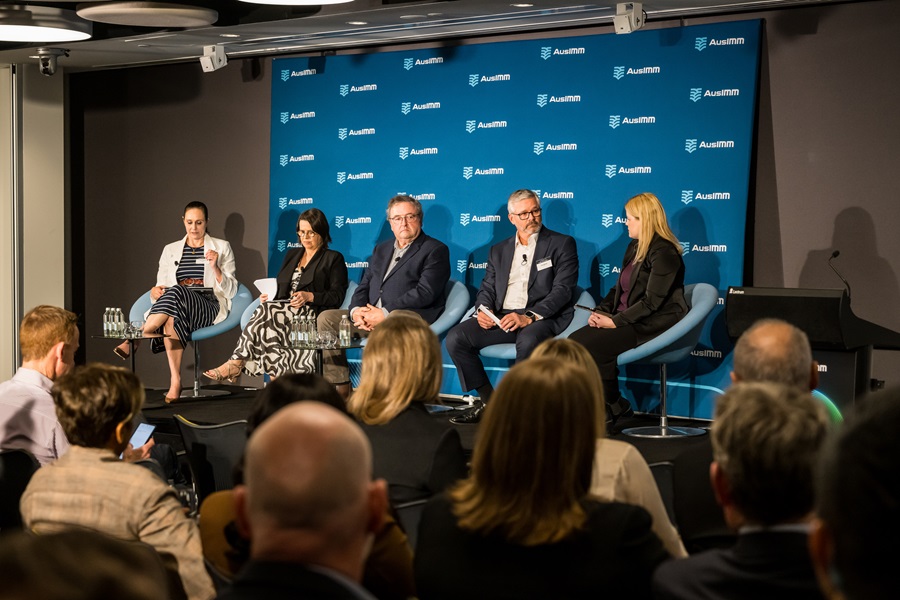 R&D Hub Manager Lucy O'Connor speaking on a panel in Brisbane thought leadership event