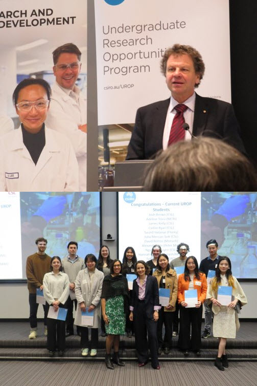 Simon McKeon and presenting students from the UROP Conference 2023