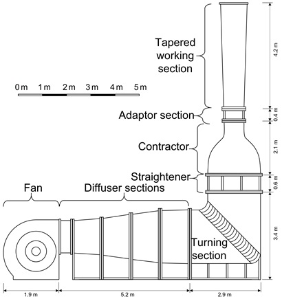 Schematic plan of Vertical Win Tunnel (VWT)