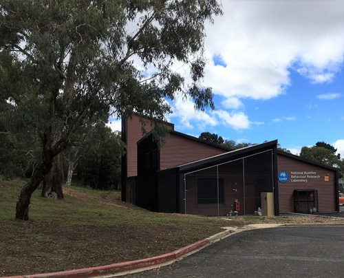 Outside view of the National Bushfire Behaviour Research Laboratory at Black Mountain, Canberra.