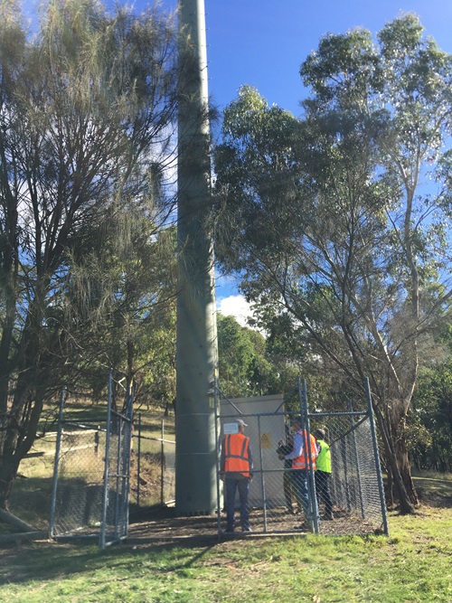 Optus infrastructure at Dixon’s Creek in Victoria