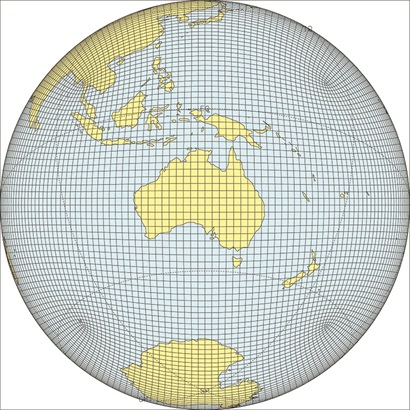 An image of the globe with a grid on it