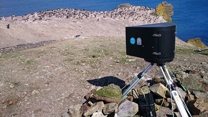 CSIRO's CRAGS camera system which appears like a large triangular black box on a tripod