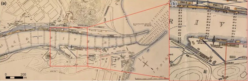 A historical image of the South African port of East London in 1905