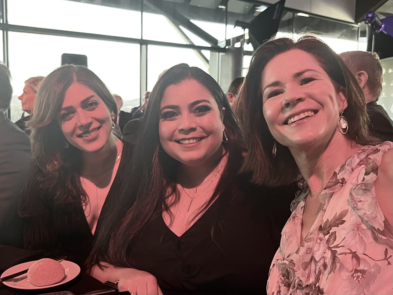 Nilo, Isis and Selena at the awards dinner