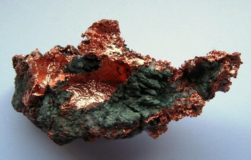 Metallic red coloured rock