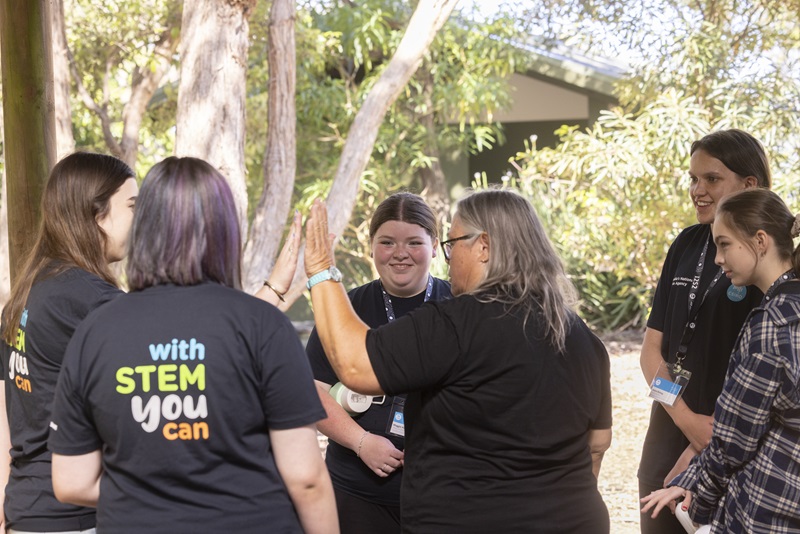 Students with Aunty May 