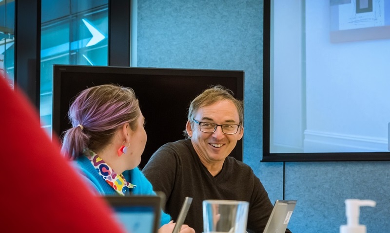 CSIRO's Heinz Schandl (right) in a Theory of Change workshop