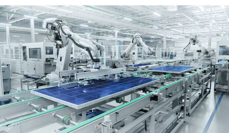 automated solar cell production line