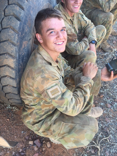 Dylan in army uniform