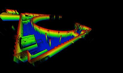 Detailed scan of an indoor environment and detecting height of objects, to act as a map for an autonomous robot.