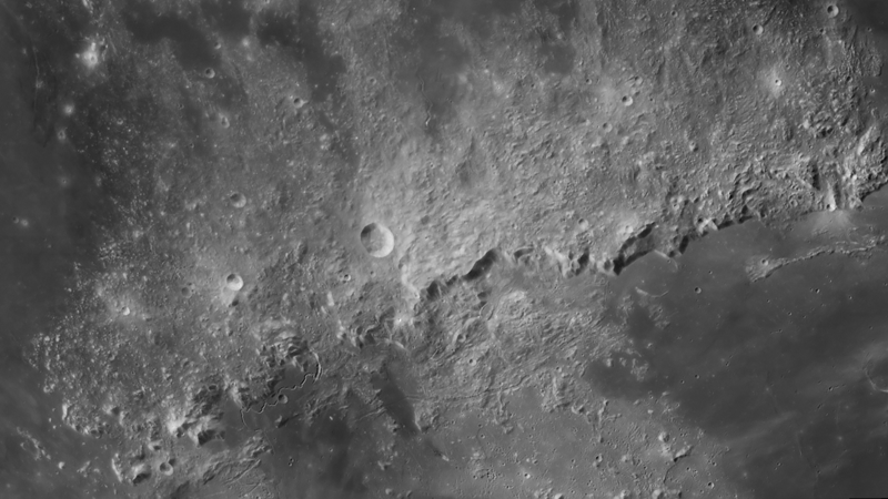 Close-up image of the moon.