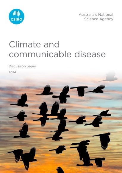 Front cover of a report exploring climate change and communicable disease