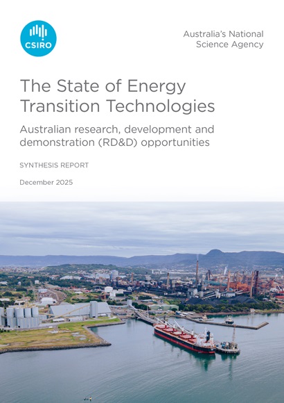 Front cover of the State of the Energy Transition Technologies report.