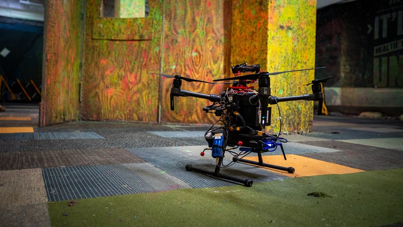 An Emesent UAV equipped with Hovermap technology