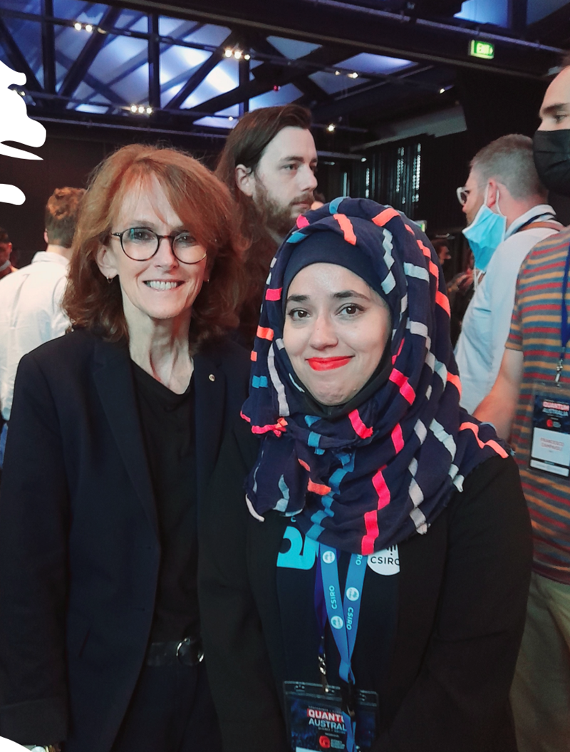 Ms Farina Riaz with Dr Cathy Foley
