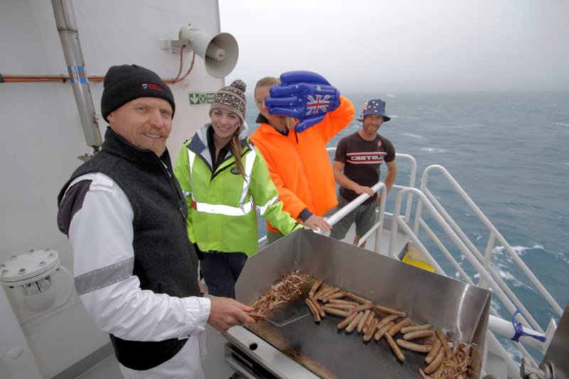 BBQ time for Australia Day in the Southern Ocean en route to Heard Island 
