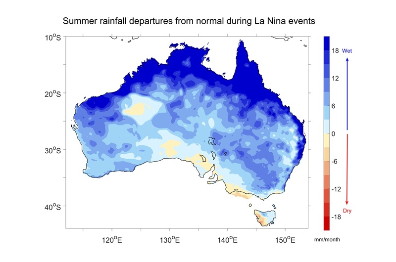 rainfall map of Australia
