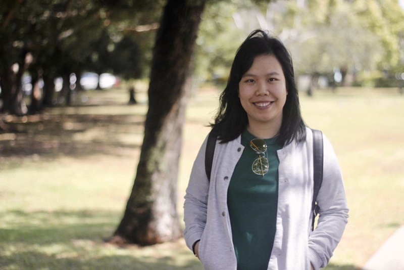 Hanh smiles for the camera. She would like to see more women in quantum. 