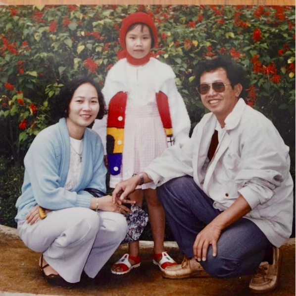 A young Vietnamese family. 