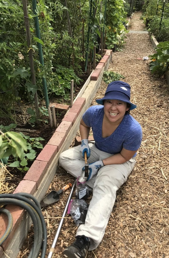 Women for a sustainable tomorrow. Brenda Lin working in the field.