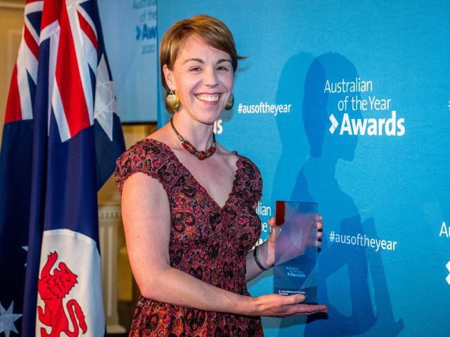 CSIRO researcher Jess Melbourne-Thomas receives her Australian of the Year Tasmania award