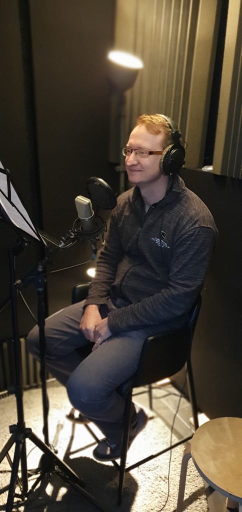 Jon in the studio recording Everyday AI.