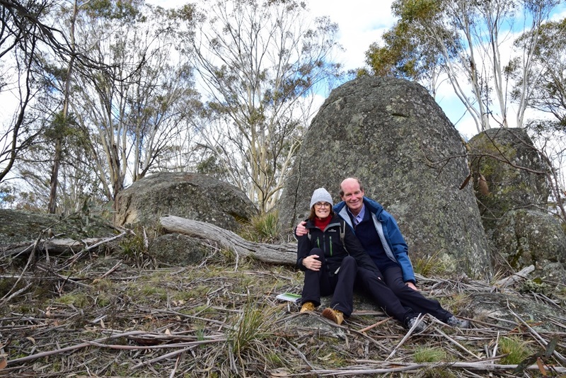 Tony Murphy. Image of man and woman in the great outdoors on a hike.
