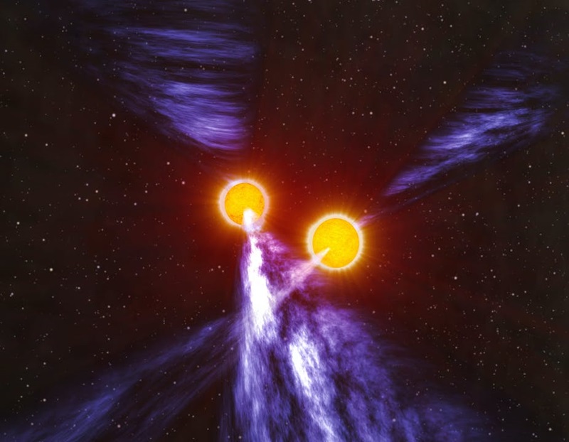 An artist’s impression of the Double Pulsar system</p><p>