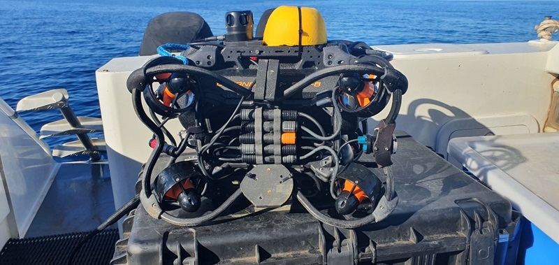 A close up of an ROV