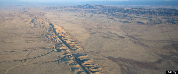 Aerial of the San Andeas Fault.