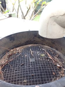 mesh on top of rainwater tank