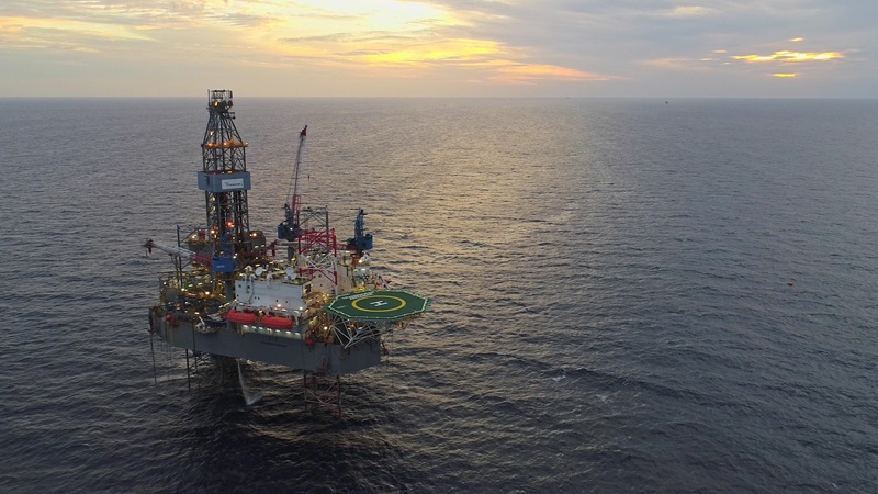 offshore oil and gas platform in the ocean