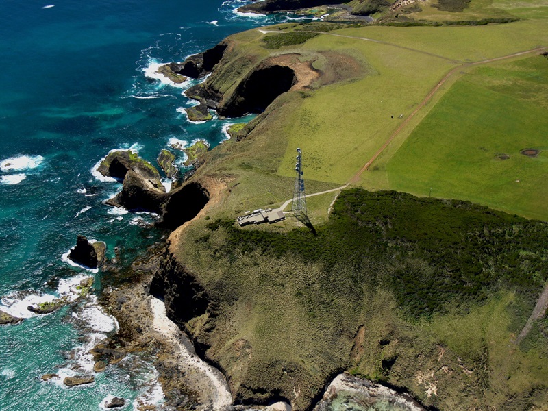 aerial of coastline