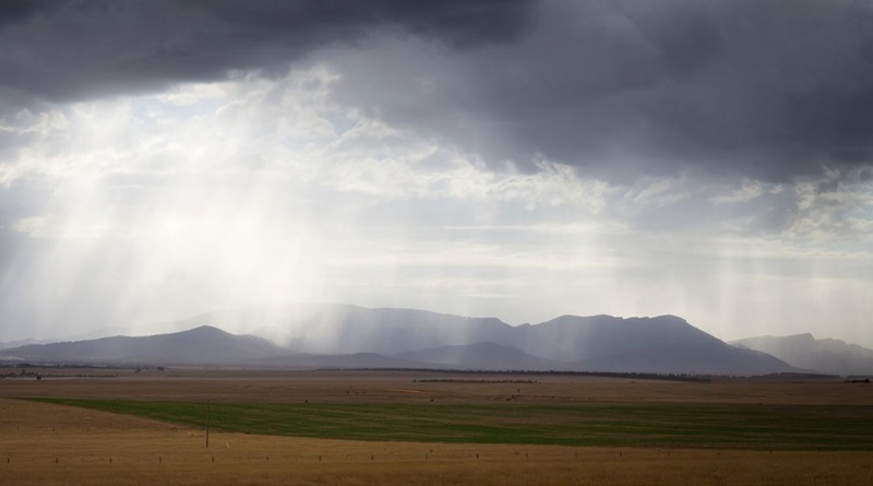 Rainfall over the Grampians, Victoria.