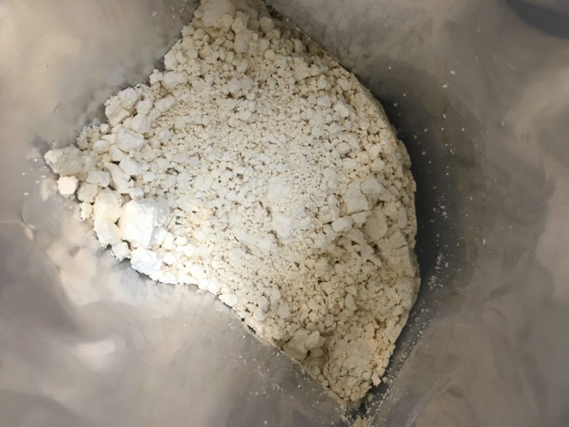 A bag of white powder