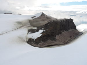 Rocky section amongst ice