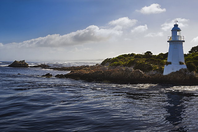 lighthouse at harbour mouth