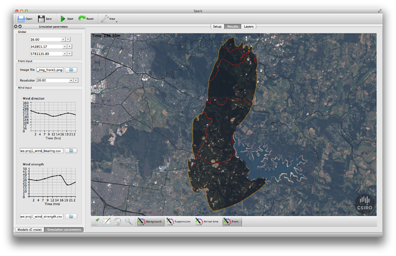screen shot of an aerial map with shaded area