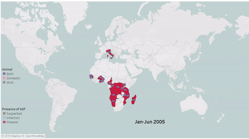 Global Presence of African swine fever