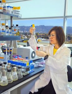 Synthetic yeast is being used in biology experiments nationally and internationally. Pictured is a researcher at the University of California Berkeley lab. Image: Roy Kaltschmidt/Flickr