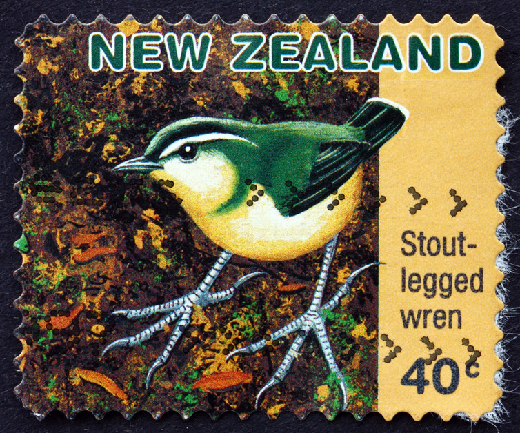 stamp with bird