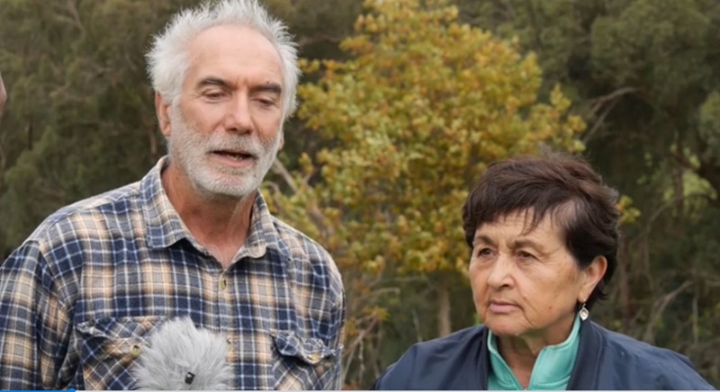 couple being interviewed