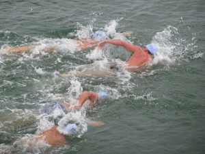 Four ocean swimmers