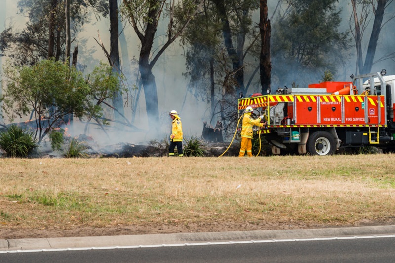 Rural firefighters conducting hazard reduction burns underway before summer bushfire season. Sydney, Australia - 17 October 2020. Image/Shutterstock