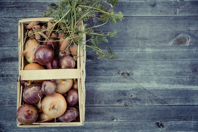 A basket of vegetables