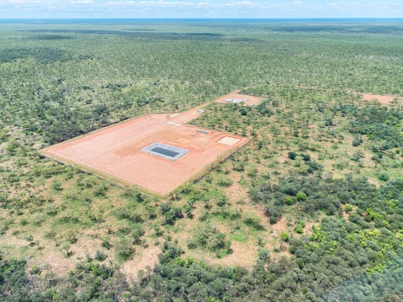 An experimental Velkerri vertical well pad in the Beetaloo Sub-basin.