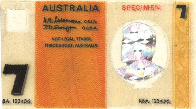 An image of the $7 banknote.